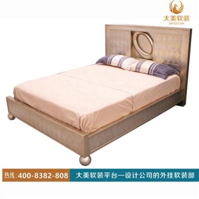 后現代風格實木床定制J17HC001大美軟裝平臺