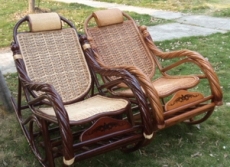木枕头摇椅 真藤躺椅摇椅家具价格图片