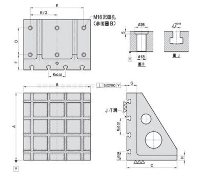 鑄鐵直角基座-L型直角基座彎板-鑄鐵彎板