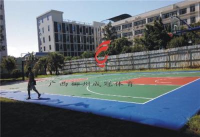 广西硅PU 广西塑胶球场 篮球架 健身器材
