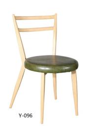 仿实木创意复古餐椅铁艺皮面软包餐椅中餐西