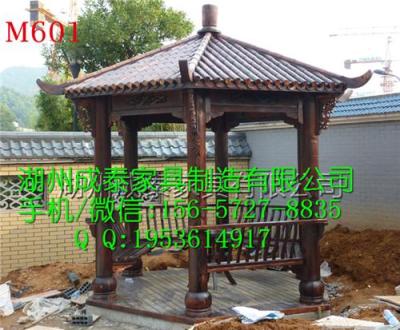 畢節戶外公園六角涼亭*- 銅仁碳化木涼亭廠