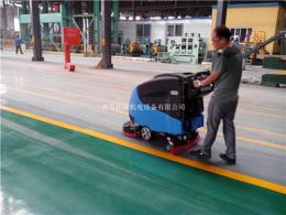 工厂地坪漆地面用GT85手推自走式双刷洗地机