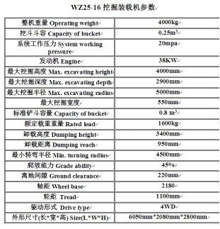 厂家直供挖掘装载机WZ25-16品质保证隆怡德