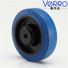 verro5寸尼龙芯蓝色橡胶弹力轮单轮