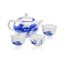 足銀泡水茶具套裝 純銀手工銀茶壺