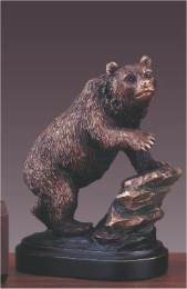 熊 小熊和灰熊玻璃钢雕塑