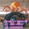 海洋馆大门海生物雕塑树脂彩绘章鱼水母门头