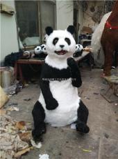 影楼道具仿真大熊猫模型可乘骑熊猫摆件