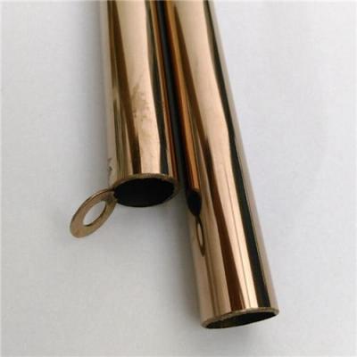 304不锈钢圆管35*3.5壁厚玫瑰金光面 拉丝面