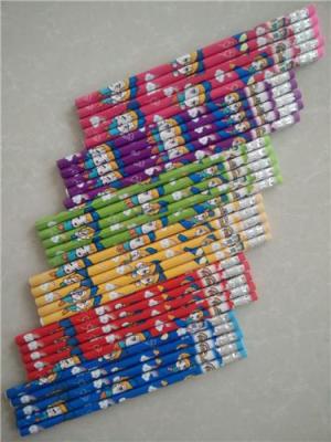 威圣7600-1卡通6色套膜鉛筆/彩皮頭鉛筆