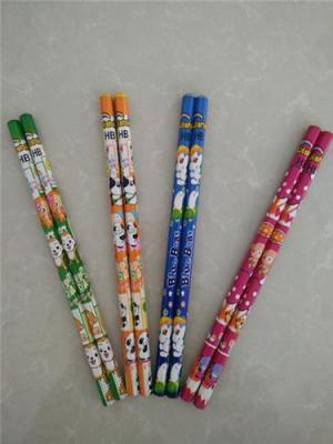 威圣4001-1卡通4色套膜鉛筆/沾頂鉛筆