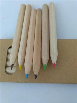 威圣1004迷你6色彩色鉛筆/原木色彩色鉛筆