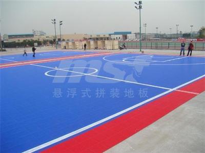 篮球场拼装地板 广州绿城 室外篮球场拼装