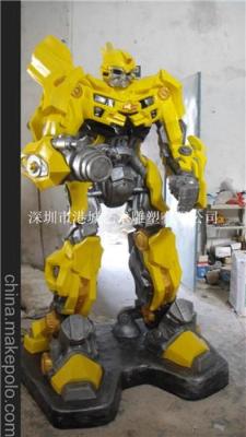 深圳玻璃钢机器人大黄蜂雕塑模型