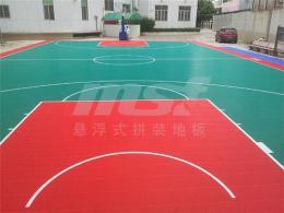 广州绿城 悬浮式篮球场拼装地板 篮球场拼