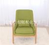 韩式沙发椅 实木软包现代休闲椅 白橡沙发椅
