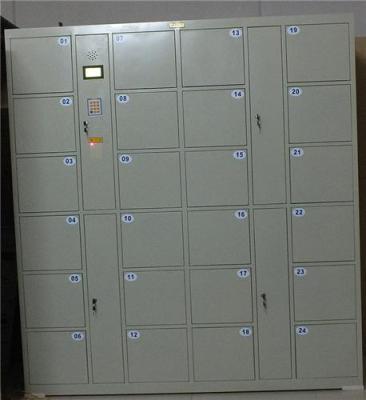 专业生产智杰-24门超市铁质电子存包柜手机
